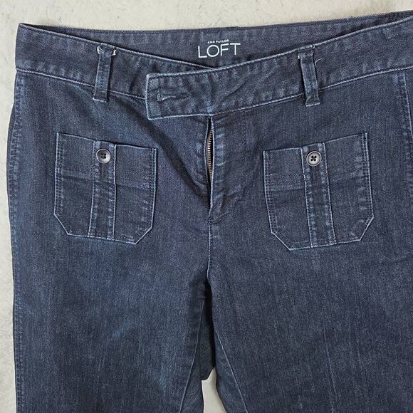 Ann Taylor LOFT Women's High Rise Curvy Fit Flare Denim Jeans Blue Size 4 - Picture 4 of 7
